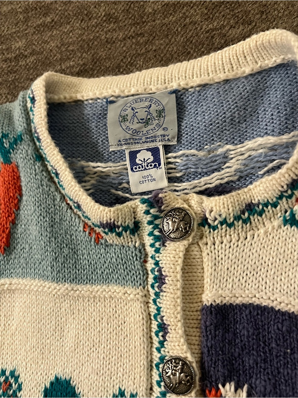 Blueberry Woolens 100% Cotton Novelty Vest - Picture 2 of 5